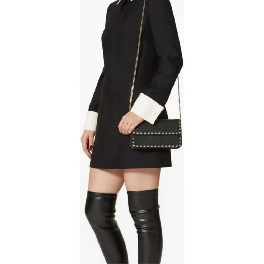 Valentino Rockstud Leather Wallet On Chain bag - Picture 8 of 10